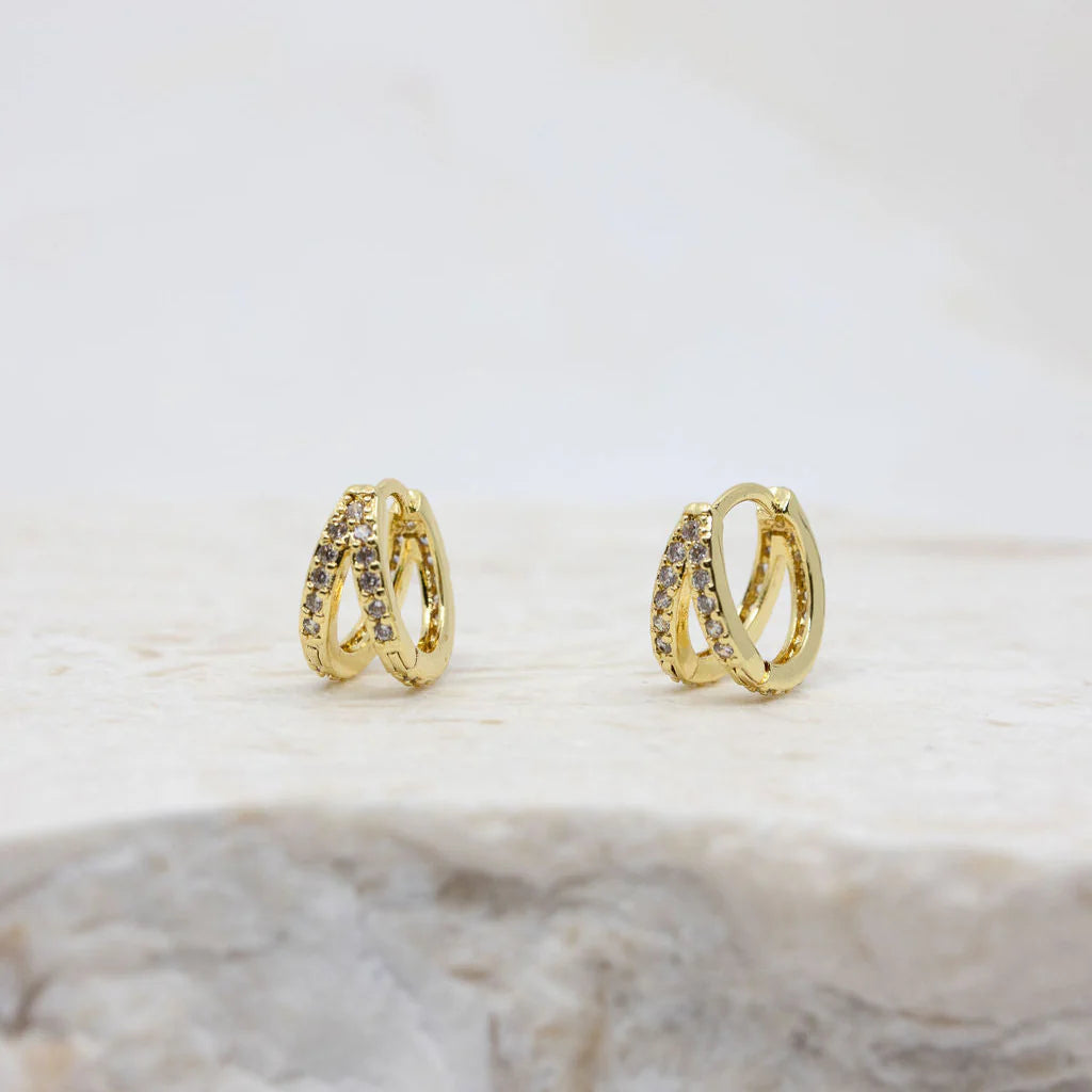 Behind The Trees - Sun Soul - Essential Huggie - Gold - every day gold earrings - water proof earrings - water safe jewellery - mothers day gift ideas under $80