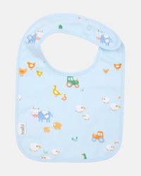 Toshi-  Bib Harvest  Farm Buddies (Light Blue) | 100% Cotton Absorbent