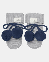 Toshi- Organic Booties Bobby  -Fog (Grey-| Organic cotton yarn