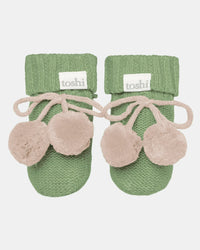 Toshi- Organic Booties Bobby  Gumtree (Green) | Organic cotton yarn