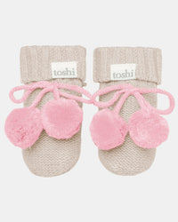 Toshi- Organic Booties Bobby -Oatmeal (Beige)-Organic cotton yarn