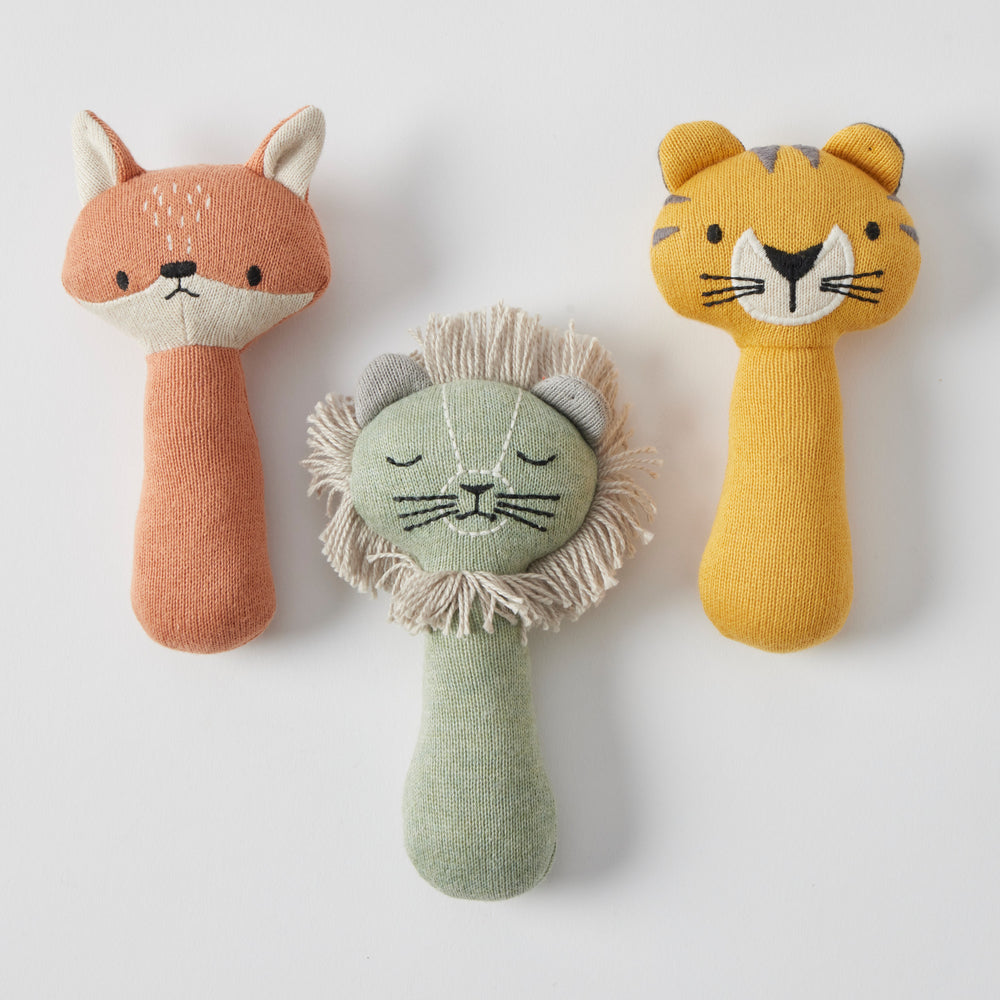 Behind The Trees - Nordic Kids - Rattle - Luca Tiger- baby rattle - newborn baby gift under $22 - baby shower present under $25