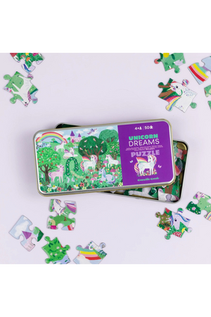 Tiger Tribe - 50pc Tin Puzzle - Unicorn Dreams