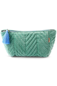 Kip & Co - Velvet Toiletry Bag - Seabed