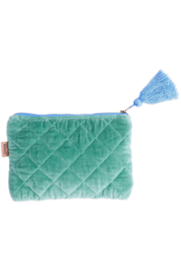 Kip & Co - Velvet Cosmetics Purse - Seabed