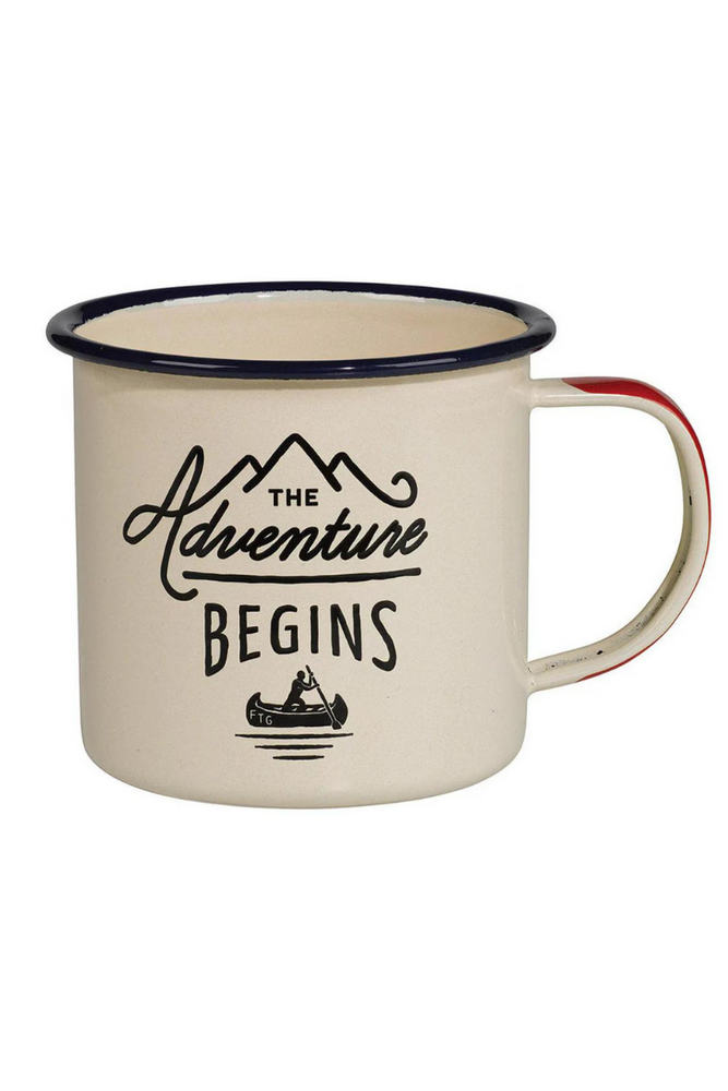 Gentleman's Hardware - Enamel Mug - Adventure Begins - Cream