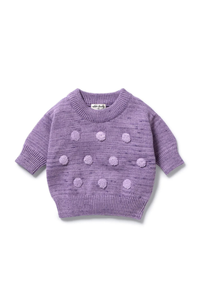 Wilson + Frenchy - Organic Knitted Bauble Jumper - Mulberry