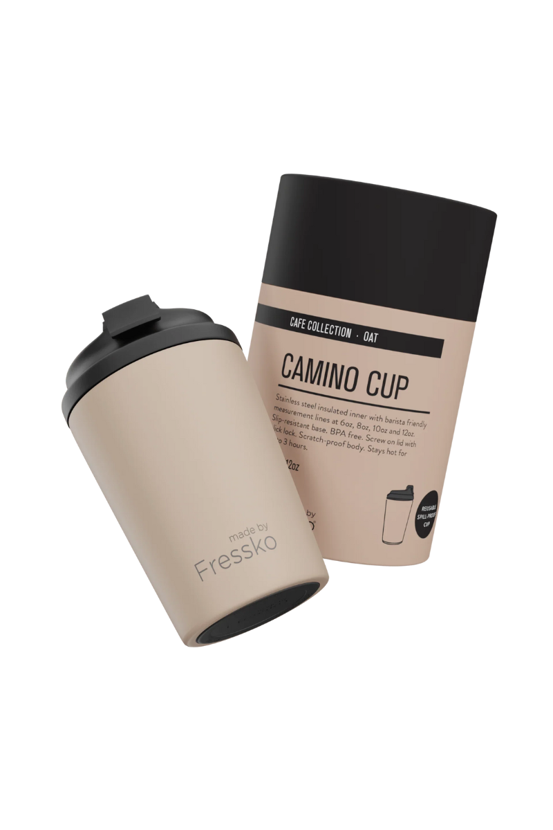 Behind The Trees - Made By Fresko - Reusable Coffee Cup - Camino 340ml/12oz - Oat - made by Fresko website - made by Fresko where to buy - made by Fresko cups - Made by Fresko coffee cup - Fressko - Fressko coffee cup where to buy - Fressko Sale