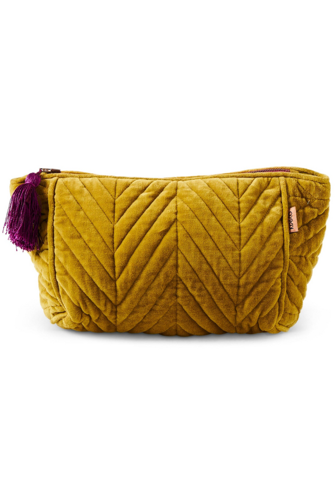 Kip & Co - Velvet Toiletry Bag - Off Duty