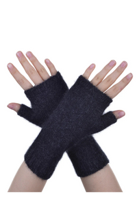 McDonald Textiles - Short Plain Glovelet - Charcoal - Size M