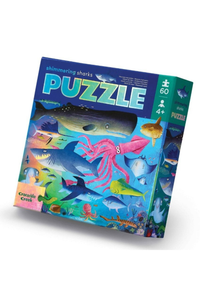 Crocodile Creek - Foil Puzzle 60 pc - Shimmering Shark