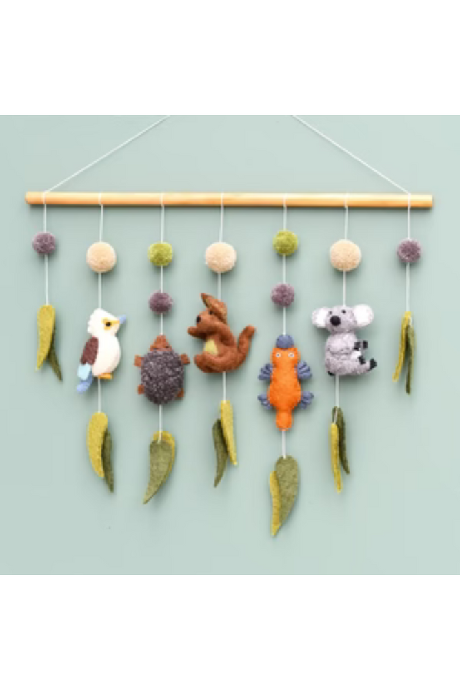 Behind The Trees - Tara Treasures - Nursery Cot Mobile Hanging - Australian Animals - baby shower gift idea - felt baby mobile under $80 - newborn baby gift idea