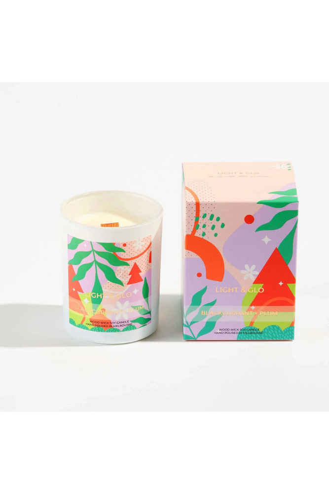 Light + Glo - Christmas Candle - Black Current & Plum