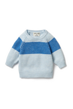 Wilson and Frenchy - Knitted Stripe Jumper - Bluebell