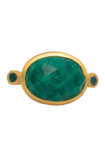 RubyTeva Design - Ring - Banjara - Simulated Emerald - RDR188/E