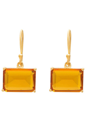 RubyTeva Design - Earrings - Glass - Citrine  - RDE171/C