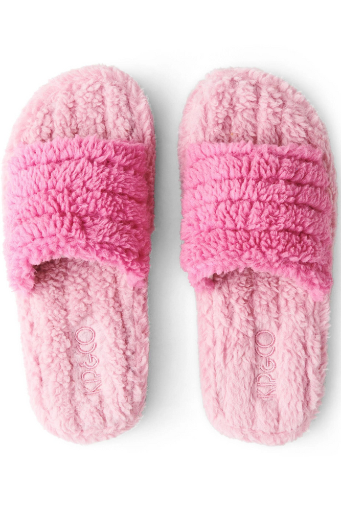 Kip & Co - Quilted Sherpa Adult Slipper - Poochie Pink