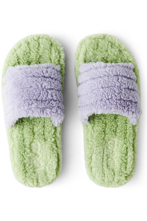 Behind The Trees - Kip &amp; Co - Quilted Sherpa Adult Slipper - Mint Gelato - Mothers Day Slippers - MOthers Day Gift 2024 - cheap mothers day gift - sherpa slippers