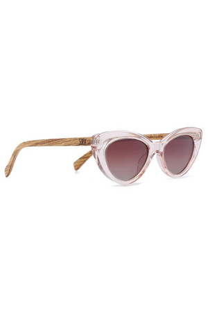 Soek - Sunglasses - Savannah - Blush Pink - Clear Pink - Gradient Brown Lens