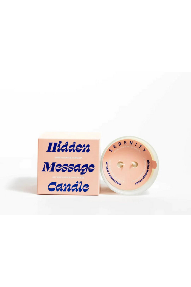 Serenity - Hidden Message Candle - Honeysuckle & Camellia
