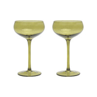 Here's How - Coupe Glasses - The Lou - Set of 2 - Sage