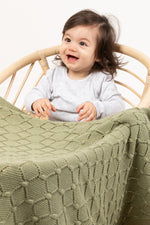 Indus Designs - Baby Blanket - Vintage Knit - Sage