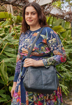 Behind The Trees - Nancybird - Sling Tote - Deep Blue - slow fashion - leather handbag - quality handbag