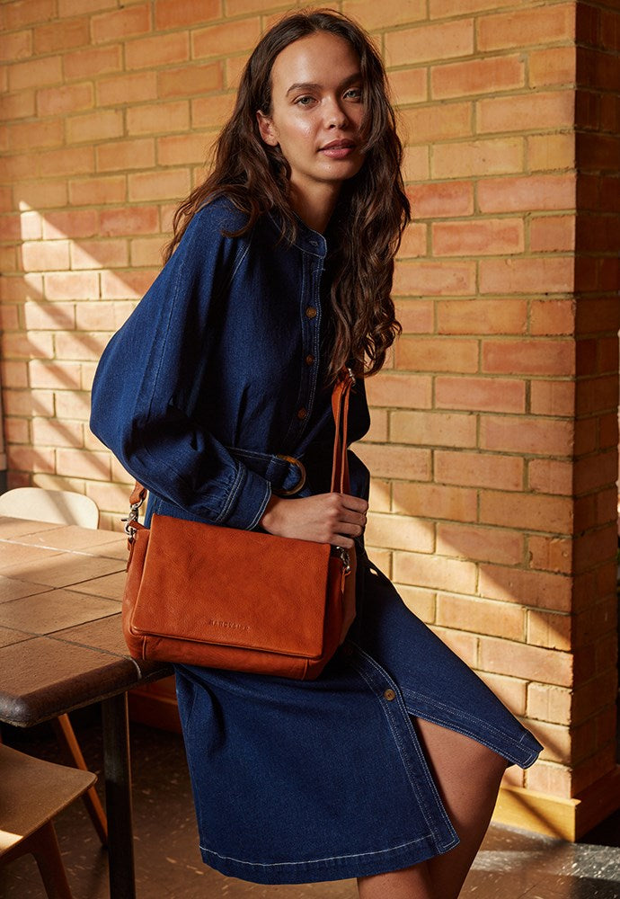 Behind The Trees - Nancybird - Sacha Bag - Pumpkin - slow fashion - leather handbag - quality handbag