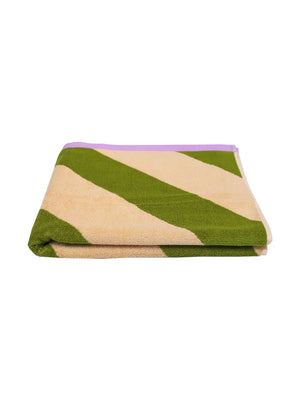 Behind The Trees - Mosey Me - Bath Towel - Pistachio Stripe - soft bath towel - best towels - k.k gift under $80 - best towels - colourful towels