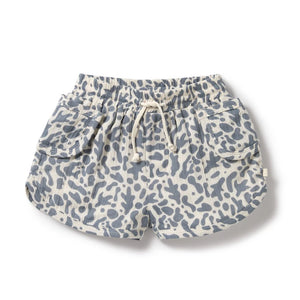 Behind The Trees - Wilson + Frenchy - Organic Crinkle Short - Blue Coral - summer shorts for babies - newborn summer clothes - baby shower gift ideas -&nbsp;