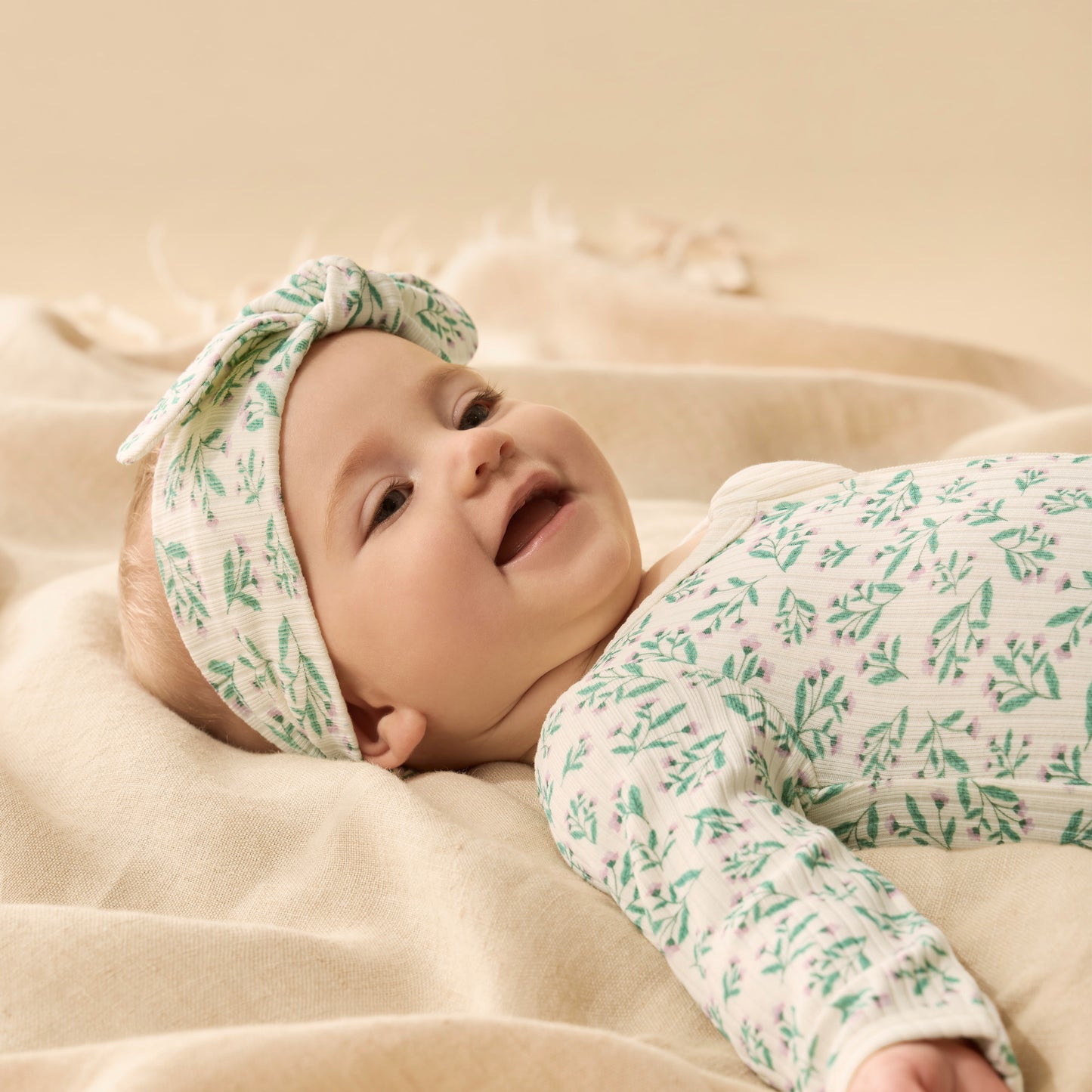 Behind The Trees - Floral patterned headband on a white background - Wilson + Frenchy - Organic Headband - Periwinkle 