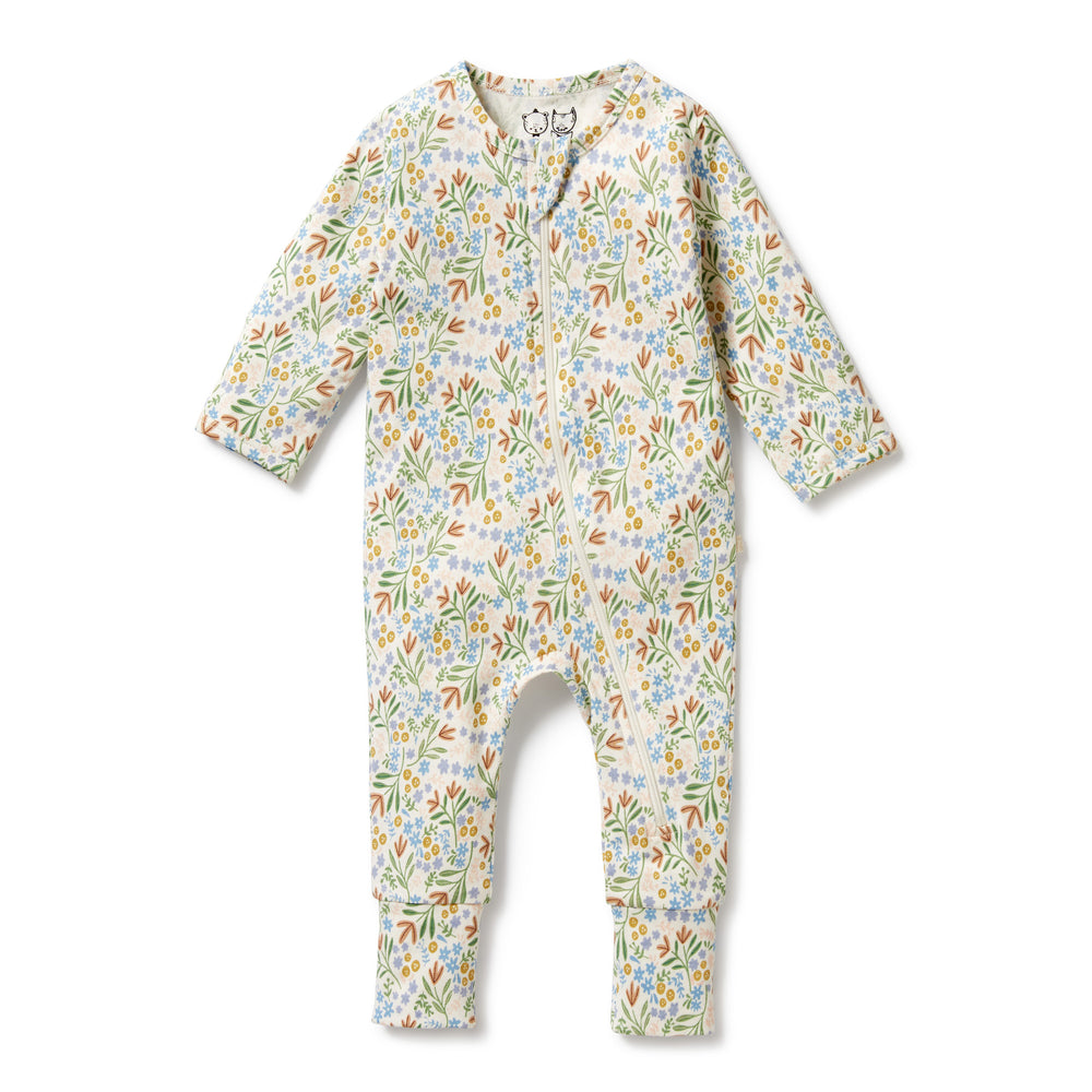 Wilson and Frenchy - Organic Zipsuit with Feet - Tinker Floral