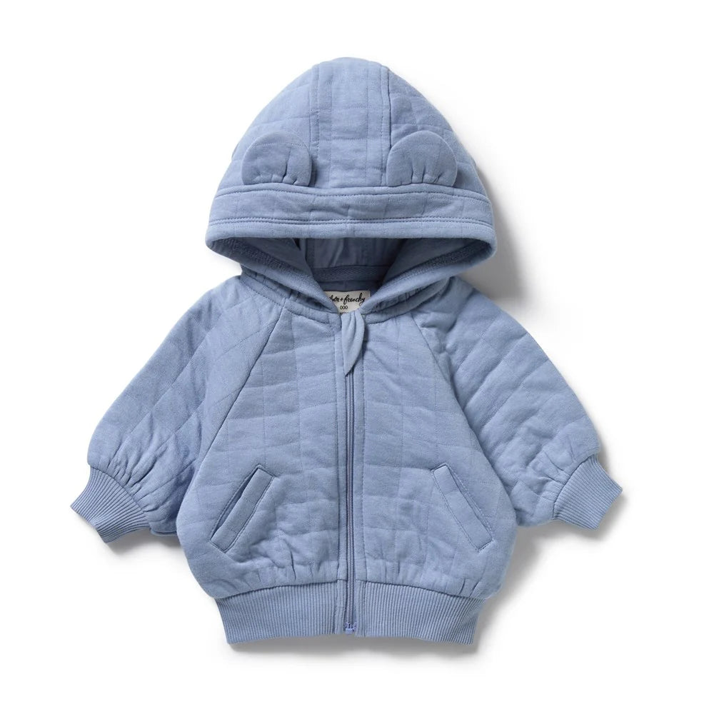 Behind The Trees - Wilson + Frenchy - Organic Quilted Jacket - Sky Blue - Wilson and Frenchy Stockists Australia - Wilson Frenchy clothing - Wilson Frenchy baby clothes - Wilson Frenchy reviews - Wilson and Frenchy sale - Wilson Frenchy outlet - Wilson Frenchy stockists - Wilson and Frenchy onesie - baby clothing - baby knitwear - baby shower ideas