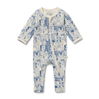 Wilson + Frenchy - WOODLAND ADVENTURES ORGANIC ZIPSUIT WITH FEET