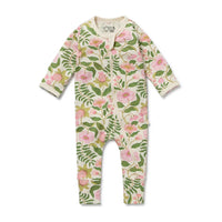 Wilson + Frenchy - MA FLEUR ORGANIC ZIPSUIT WITH FEET
