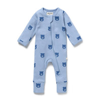 Wilson + Frenchy - BEAR HUGS ORGANIC WAFFLE ZIPSUIT