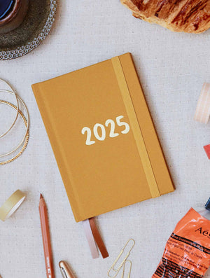 Behind The Trees - Write To Me - 2025 Pocket Planner - Mustard - 2025 diary - New Year journal - diary for 2025