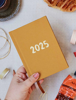 Behind The Trees - Write To Me - 2025 Pocket Planner - Mustard - 2025 diary - New Year journal - diary for 2025