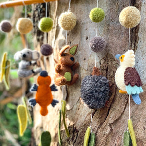 Behind The Trees - Tara Treasures - Nursery Cot Mobile Hanging - Australian Animals - baby shower gift idea - felt baby mobile under $80 - newborn baby gift idea