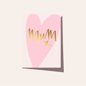 Elm Paper - Card - Mother's Day - Mum Pale Pink Heart