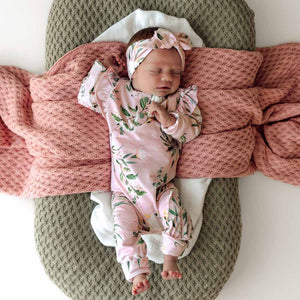 Behind The Trees - Snuggle Hunny - Organic Baby Growsuit - Cockatoo - baby growsuit under $40 - wondersuit under $40 - baby shower present 