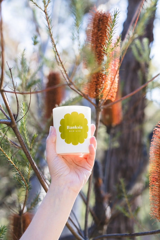 Behind The Trees - Bon Lux - Candle - Banksia - birthday present for her under $40 - birthday gift under $40 - cheap birthday present