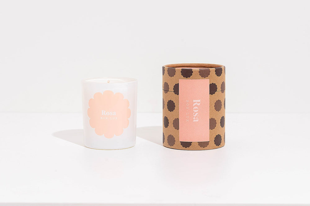 Behind The Trees - Bon Lux - Candle - Rosa - birthday present for her under $40 - birthday gift under $40 - cheap birthday present