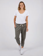 Behind The Trees - Elm - Elm - Brunch Pant - Khaki - Best Selling Brunch Pant - 3/4 length trackpant - lightweight trackpant - 100% cotton trackpant