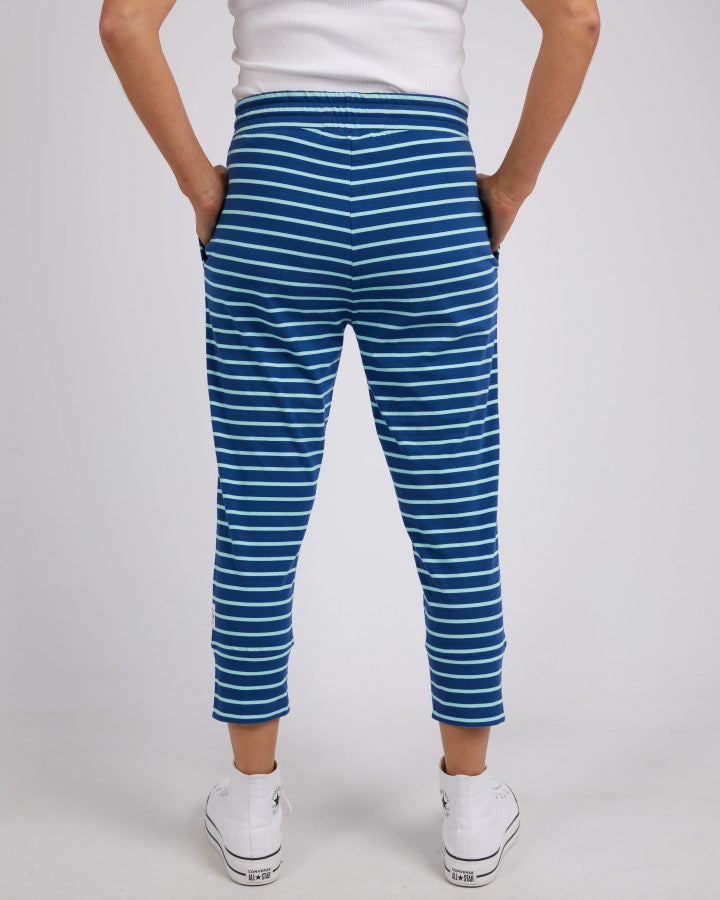 Behind The Trees - Elm - Brunch Pant - China Blue/Tonic Blue Stripe - 3/4 length pants - best selling lounge pants - comfy cotton pants