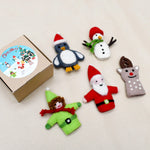 Tara Treasures - Finger Puppet Set - Christmas Santa