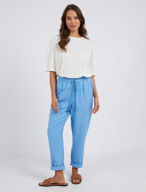 Behind The Trees - Elm - Clem Relaxed Pant - Azure Blue - light weight summer pants - cotton summer pants under $90