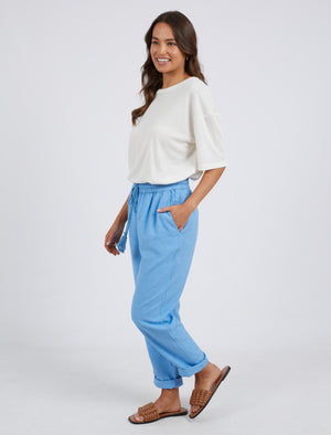 Behind The Trees - Elm - Clem Relaxed Pant - Azure Blue - light weight summer pants - cotton summer pants under $90