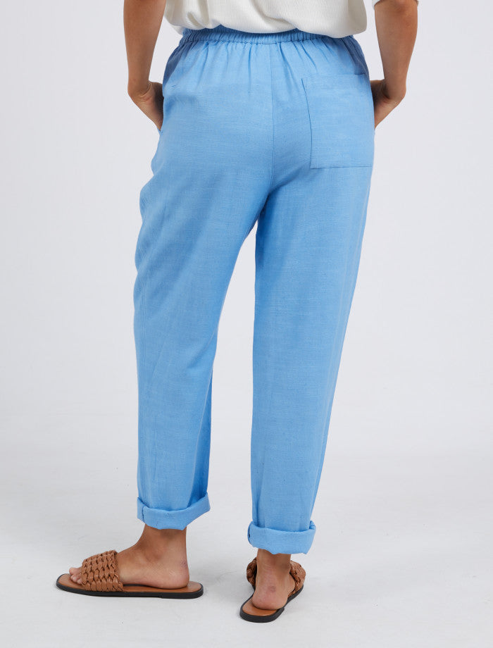 Behind The Trees - Elm - Clem Relaxed Pant - Azure Blue - light weight summer pants - cotton summer pants under $90