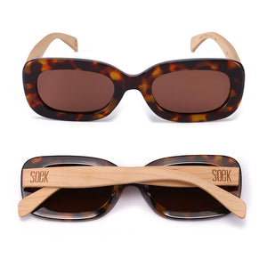 Behind The Trees - Soek - Sunglasses - Vibe Toffee Tort - Polarised Black Graduated Lens - White Maple Arms - sunglasses with wooden arms - wooden sunglasses - cool sunglasses under $90